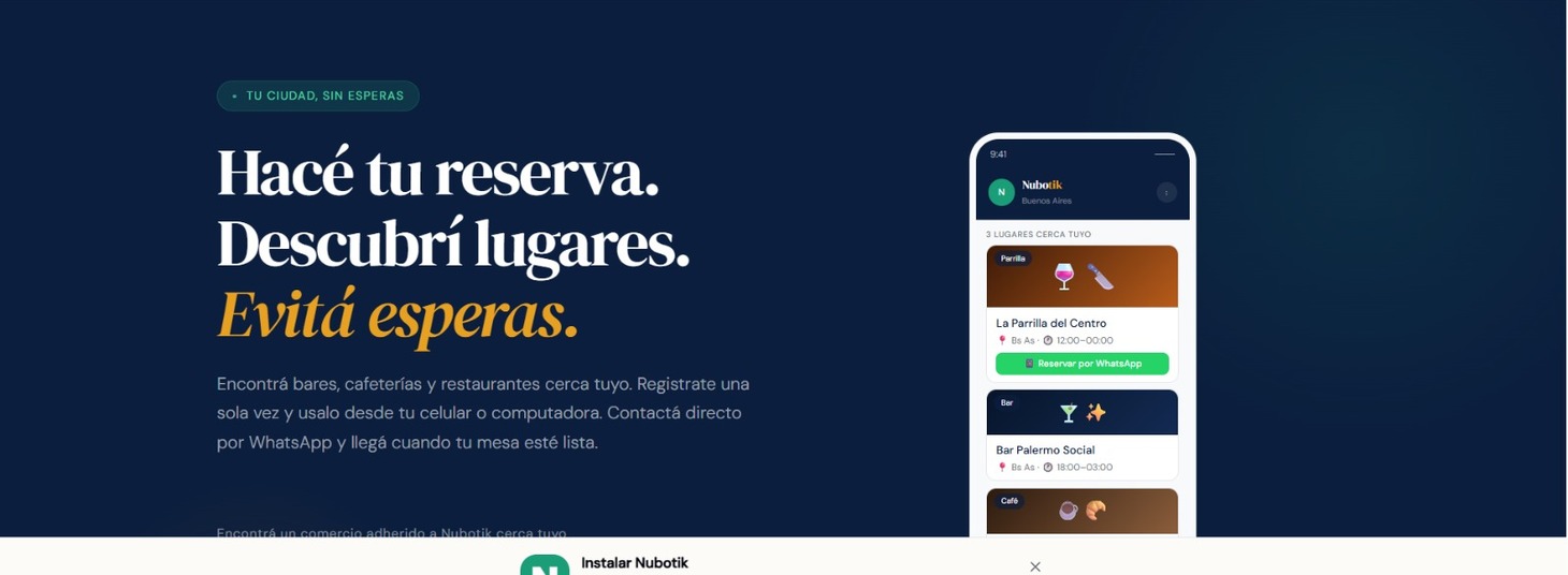 Nubotik — landing page real del proyecto
